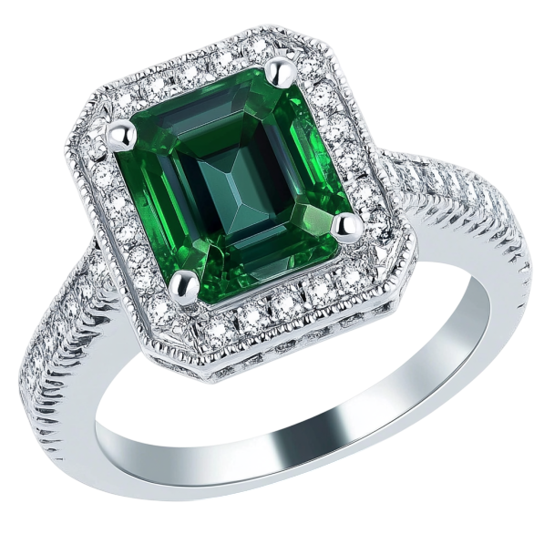 Green Princess Diamond Ring