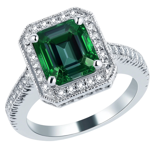 Green Princess Diamond Ring