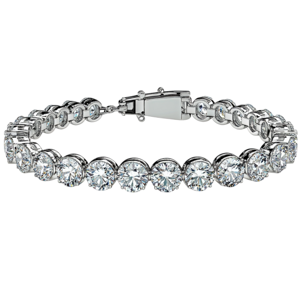 Fancy Round Diamond Tennis Bracelet