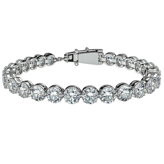 Fancy Round Diamond Tennis Bracelet