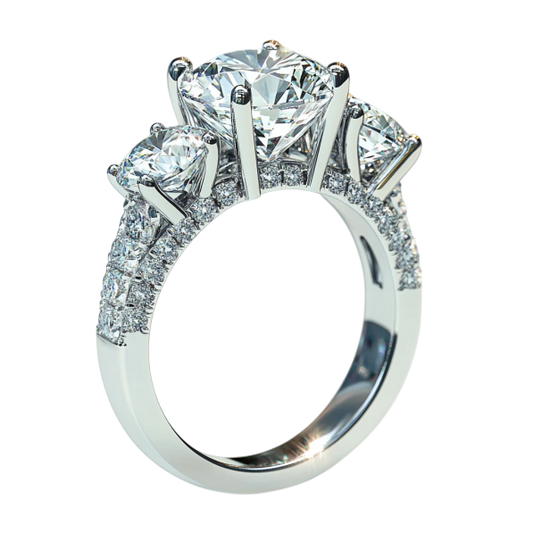 Three Stone Royalty Ring