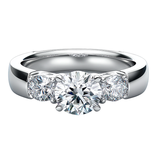 Three Stones Wedding Diamond Band