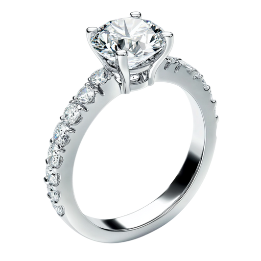 White Gold Cushion Diamond